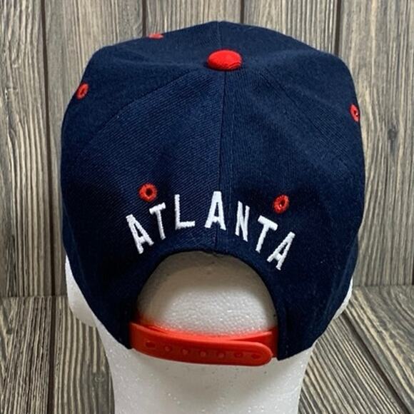 Atlanta Snapback Baseball Unisex Adult Hat Cap Blue Red Sports Fan Apparel - Picture 4 of 7